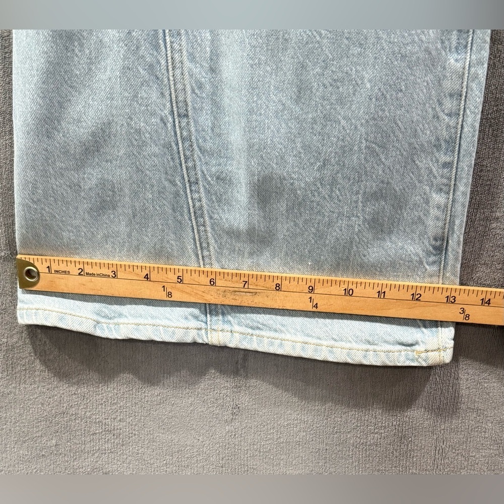 We The Free Free People Sz 32 Florence Flare Leg High Rise Blue Jeans Hippie Y2K - Picture 6 of 11